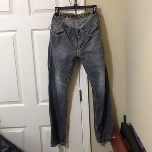 Men’s light grey Express jeans